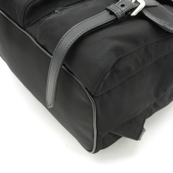 Prada Backpack Rucksack Daypack Nylon Black Silver - Picture 3 of 6